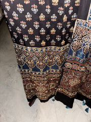 MEHZA FESTIVE EDIT heavy handwork premium quality modal silk ajrakh top and dupatta 2 piece set